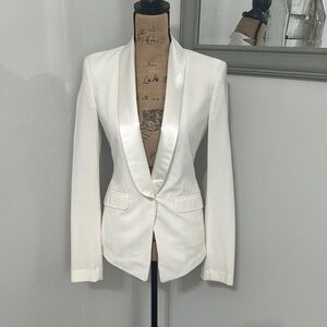 2 for $30! Offers open! BCBGMaxAzria White Blazer XS office jacket blazer